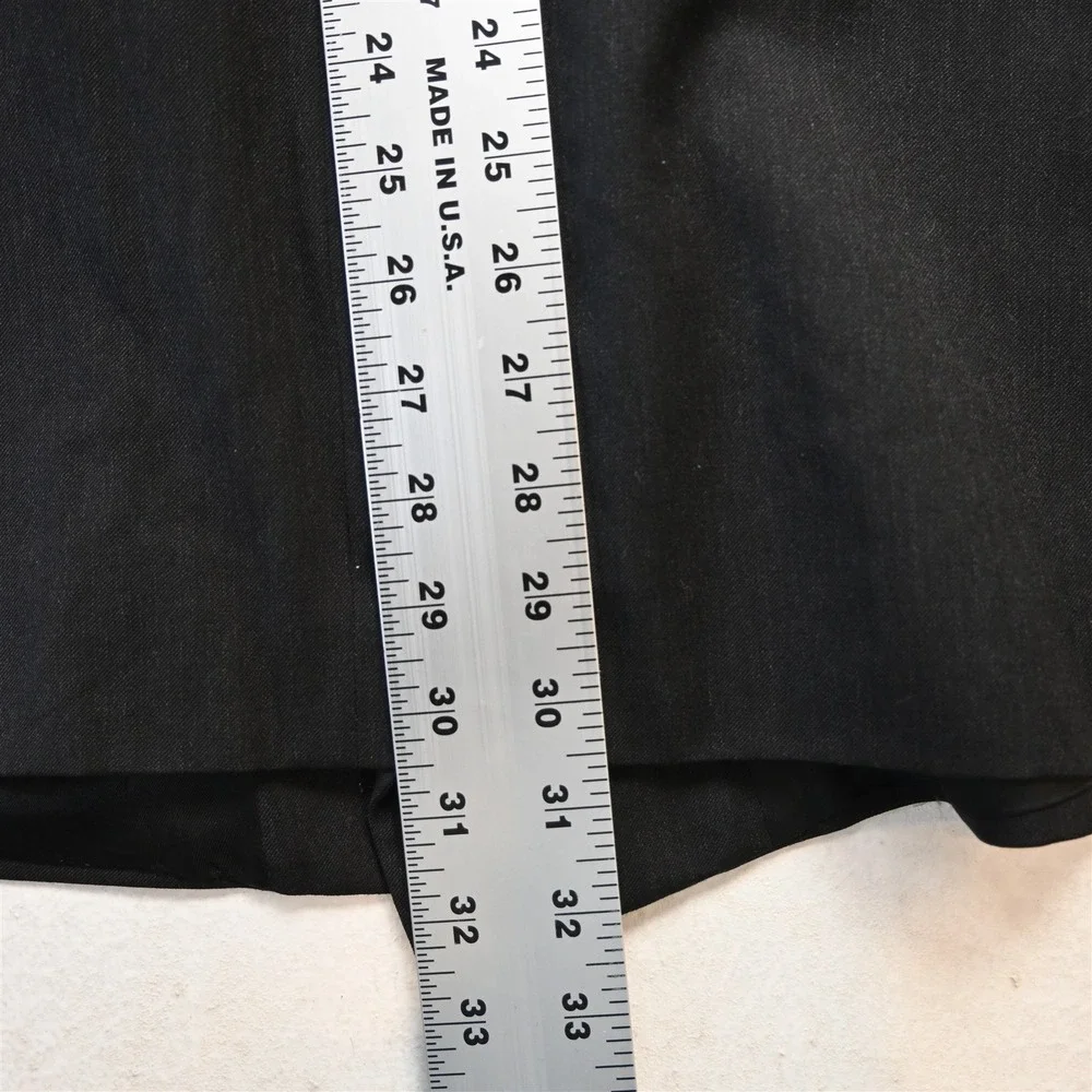 Vtg Italy Double‎ Breasted 44R Black Super 120s Marlane Wool Blazer Jacket Coat